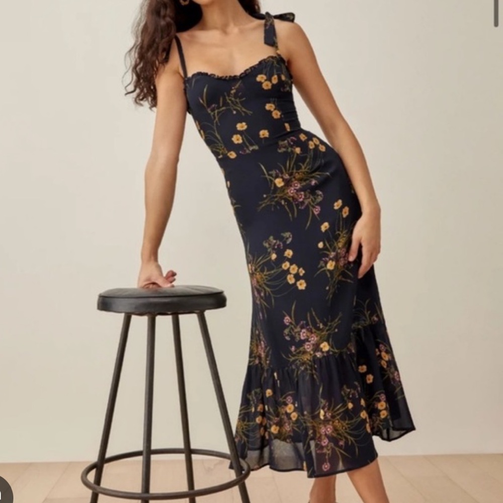 Reformation Nikita Midi Dress in mademoiselle